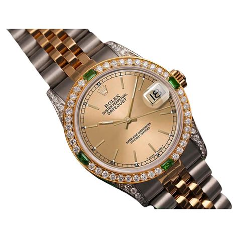 rolex 31 mm lugs champagne|Rolex oyster diamond set.